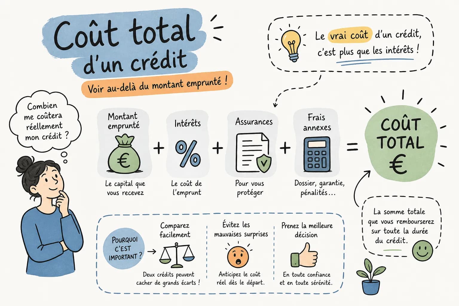 Coût total d'un crédit en EMF : la méthode de calcul