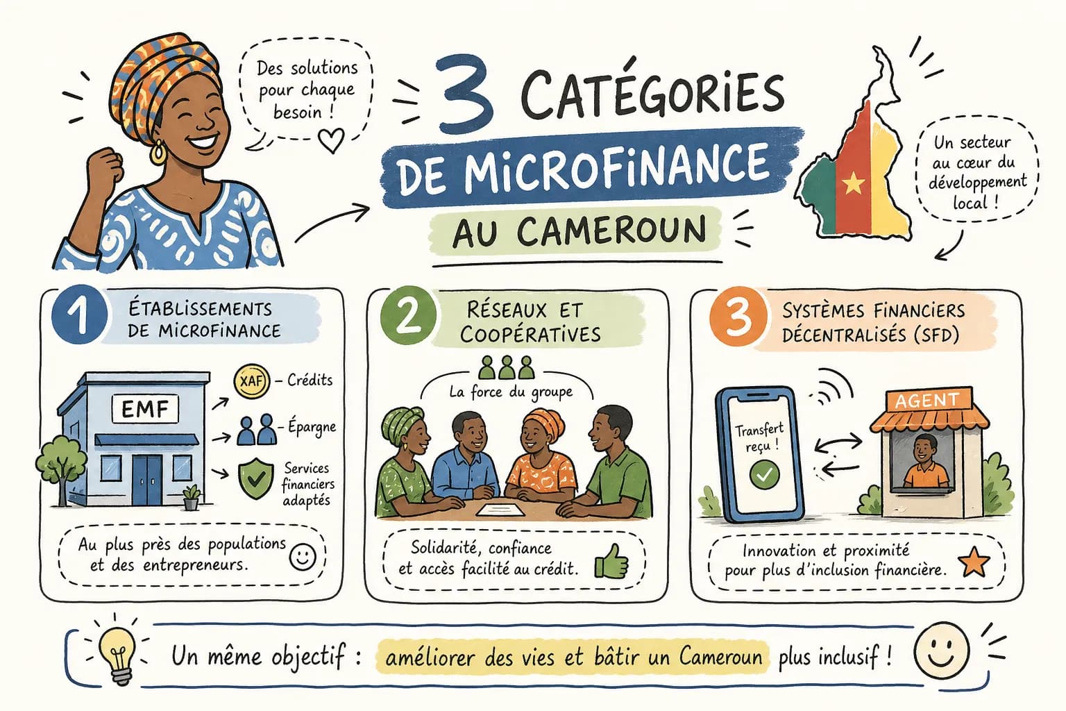 Comprendre les 3 catégories de microfinance au Cameroun